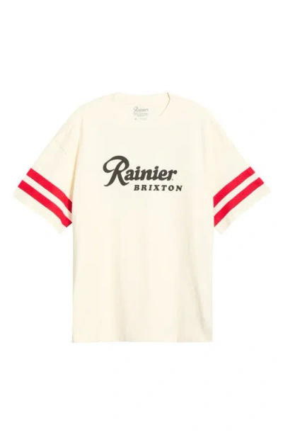 Brixton Rainier 1878 Oversized Graphic Cotton T-shirt In Brown