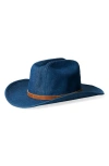 Brixton Range Straw Cowboy Hat In Denim