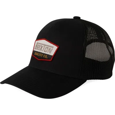 Brixton Regal Netplus® Trucker Hat In Black/black