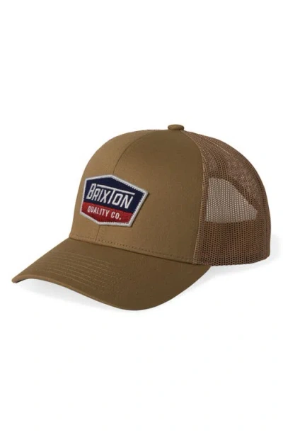 Brixton Regal Netplus® Trucker Hat In Khaki/ Khaki