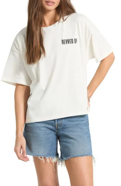 Brixton Revved Up Boxy Graphic T-shirt In White
