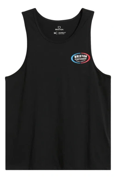 Brixton Rhett Logo Graphic Tank In Black