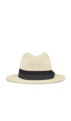 Brixton Roma Straw Fedora Hat In Tan