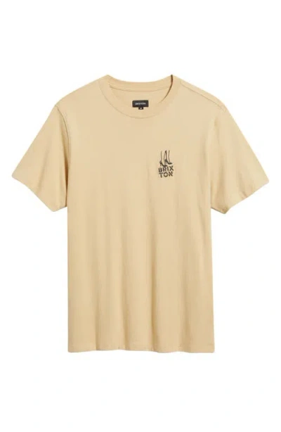 Brixton Rosa Cotton Graphic T-shirt In Cream Classic Wash