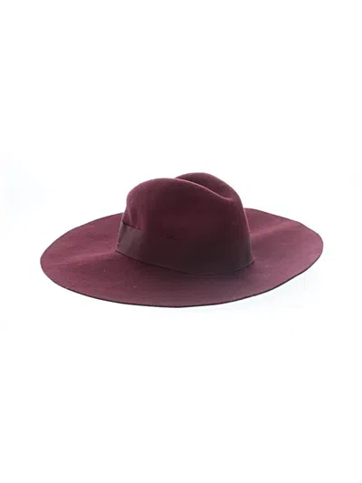 Pre-owned Brixton Sun Hat In Burgundy
