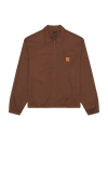 Brixton Union Relaxed Harrington Jacket In Brown