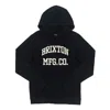 Brixton Varsity Broken Hoodie In Black In Black