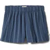 Brixton Wandering Stripe Cotton Shorts In Blue