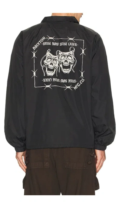 Brixton Watchman Lightweight Coaches Jacket In Black