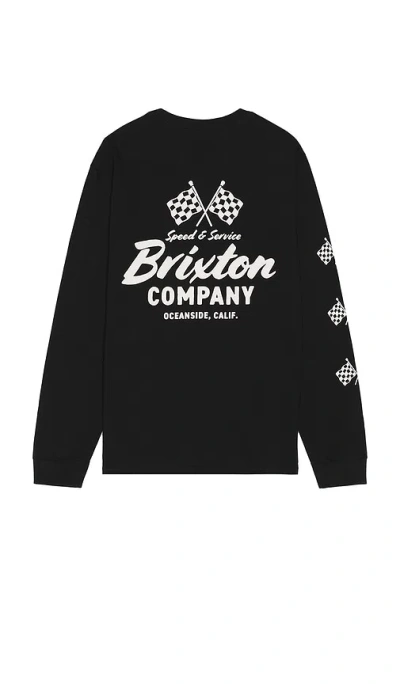 Brixton Wayburn Long Sleeve Tee In Black