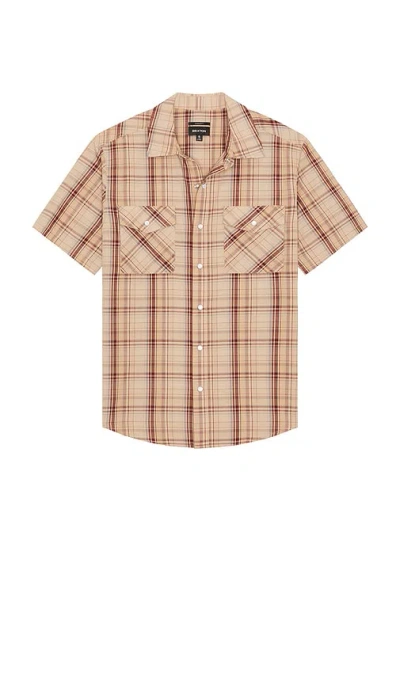 Brixton Wayne Western Short Sleeve Shirt In Western Plaid