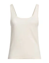 Brixton Woman Tank Top Ivory Size S Organic Cotton In White