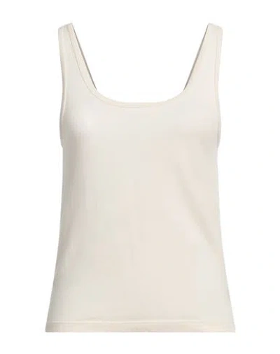 Brixton Woman Tank Top Ivory Size S Organic Cotton In White