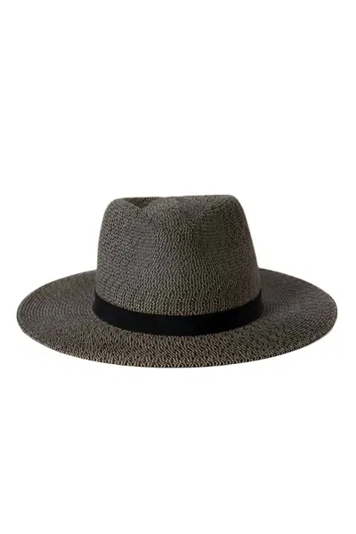 Brixton Women's Carolina Straw Packable Travel Hat In Black/natural