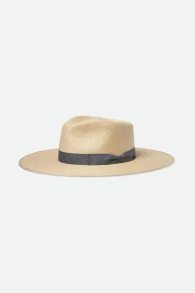 Brixton Women's Jo Straw Rancher Hat In Natural/black In Pink