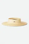 Brixton Women's Joanna Straw Visor In Honey