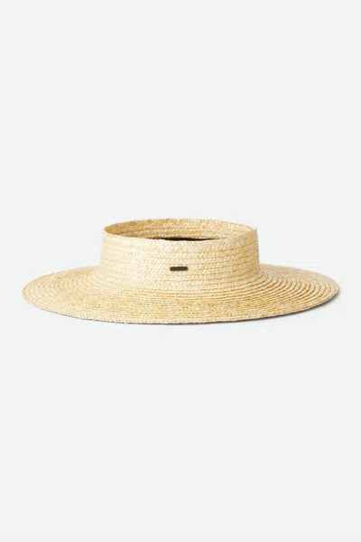 Brixton Women's Joanna Straw Visor In Honey