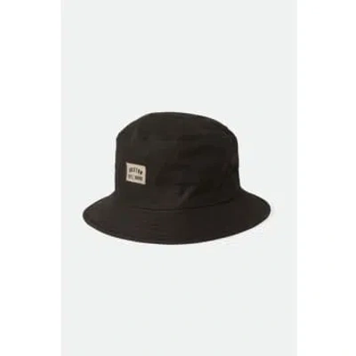 Brixton Woodburn Black Sol Wash Packable Bucket Cap