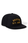 Brixton Woodburn Netplus® Snapback Baseball Cap In Black
