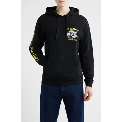 Brixton X Goodyear Cheater Slick Graphic Hoodie In Black