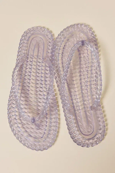 Brizza Arezzo Rope Walk Jelly Flip Flop Sandals In Clear, Women's At Urban Outfitters In Purple