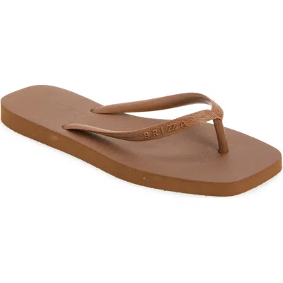 Brizza Flip Flop In Animal Print
