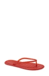 Brizza Jelly Flip Flop In Red