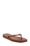 Brizza Metallic Flip Flop In Brown