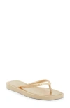 Brizza Metallic Flip Flop In Neutral