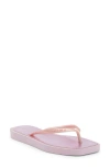 Brizza Metallic Flip Flop In Pink