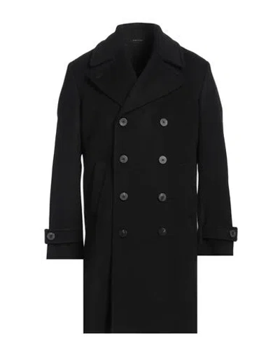 Brizzi Man Coat Black Size 36 Virgin Wool