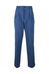 Brizzi Polyester Stretch Trousers - Blue In Blue