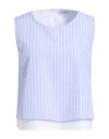 Brizzi Woman Top Sky Blue Size L Polyester, Cotton In Blue