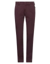 Bro-ship Bro Ship Man Pants Burgundy Size 29 Cotton, Elastane In Red
