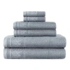Broadhaven Elegant Scroll Bath Towel In Gray