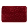 Broadhaven Elegant Scroll Memory Foam Bath Rug In Red