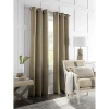 Broadhaven Geneva Solid Grommet Top Blackout Single Curtain Panel In Brown