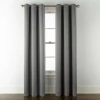 Broadhaven Geneva Solid Grommet Top Blackout Single Curtain Panel In Gray