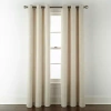 Broadhaven Seville Damask Jacquard Grommet Top Light-filtering Single Curtain Panel In White