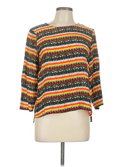 Pre-owned Broadway & Broome 3/4 Sleeve Top Red Boatneck Tops