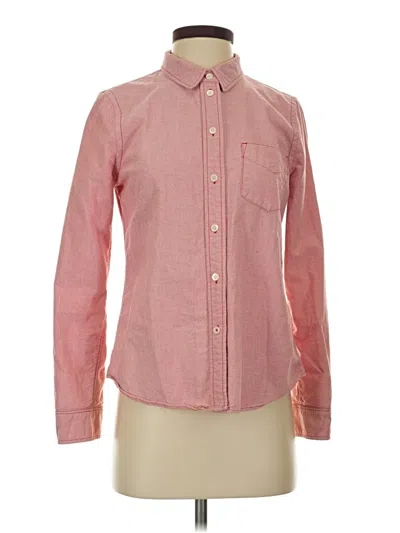 Pre-owned Broadway & Broome Long Sleeve Button Down Shirt In Pink