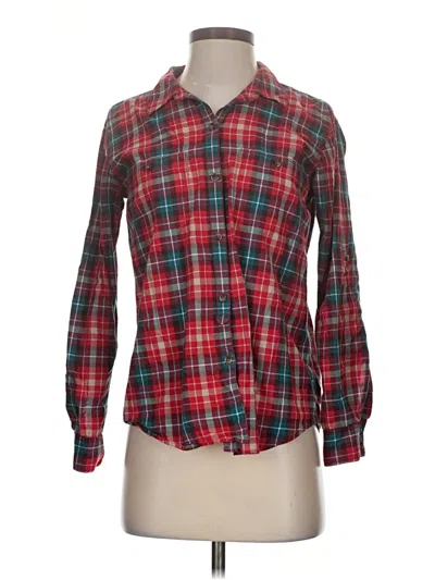 Pre-owned Broadway & Broome Long Sleeve Button Down Shirt In Red