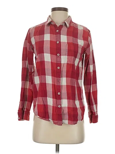 Pre-owned Broadway & Broome Long Sleeve Button Down Shirt In Red