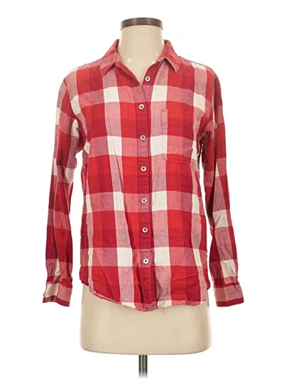 Pre-owned Broadway & Broome Long Sleeve Button Down Shirt In Red