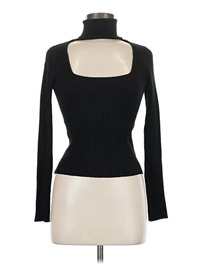 Pre-owned Broadway & Broome Long Sleeve Top Black Turtleneck Tops