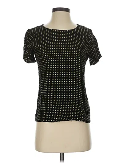 Pre-owned Broadway & Broome Short Sleeve Top Black Square Neckline Tops