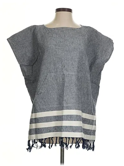 Pre-owned Broadway & Broome Short Sleeve Top Gray Square Neckline Tops