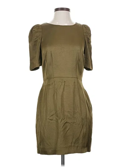 Pre-owned Broadway & Broome Short Sleeve Top Green Square Neckline Tops