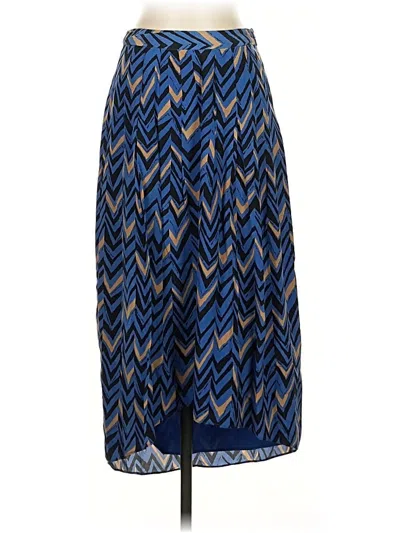Pre-owned Broadway & Broome Silk Skirt In Blue