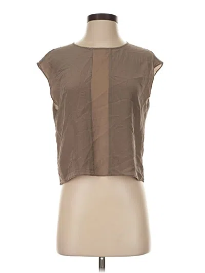 Pre-owned Broadway & Broome Sleeveless Blouse In Brown